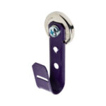 3/4"Magnetic J Hook, Purple with 100lb WinnieMAG Magnet, Wall Mount