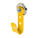 3/4"Magnetic J Hook, Yellow with 100lb WinnieMAG Magnet, Wall Mount