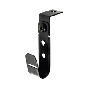 3/4" J Hook with 90° Angle Clip, All Black