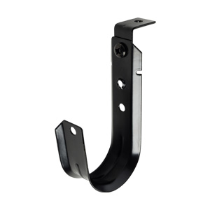 2" J Hook with 90° Angle Clip, All Black