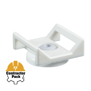 26lb Magnetic Hook & Loop Cable Manager, All White, Contractor Pack