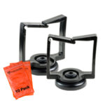 26lb 1-1/4" Magnetic Locking Gate Cable Manager, All Black, 10 Pack