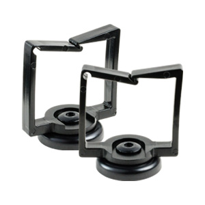 26lb 1-1/4" Magnetic Locking Gate Cable Manager, All Black, 100 Pack