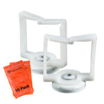 26lb 1-1/4″ Magnetic Locking Gate Cable Manager, All White, 10 Pack