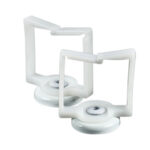 26lb 1-1/4" Magnetic Locking Gate Cable Manager, All White, 100 Pack