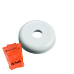 26lb Counterbored Mounting Pot Magnet White, 10 Pack