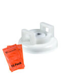 26lb Magnetic Cable Tie Manager for 0.19″ Tie, All White, 10 Pack