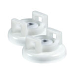 26lb Magnetic Cable Tie Manager for 0.19″ Tie, All White, 100 Pack
