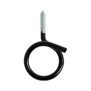 1-1/4" Wood Screw Bridle Ring, Black