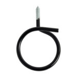 2" Wood Screw Bridle Ring, Black