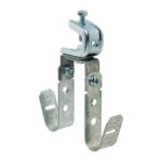 3/4" Double J Hook with Pressed Beam Clamp, 360° Rotation