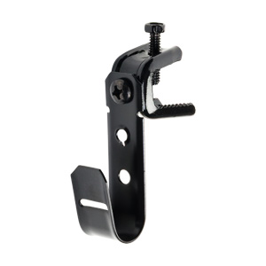 3/4" J Hook with Pressed Beam Clamp, All Black