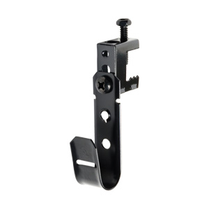3/4" J Hook with Spring Steel Beam Clamp, All Black