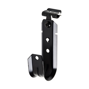 1-5/16" J Hook with Hammer on Beam Clamp 1/8"-1/4" Flange, All Black