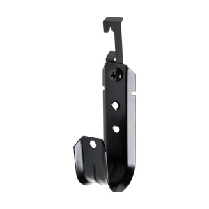 1-5/16" J Hook with Multi-Functional Clip for 12awg Wire, 3/8" Rod, All Black