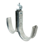 4" Double J Hook with Pressed Beam Clamp, 360° Rotation