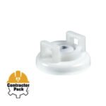 26lb Magnetic Cable Tie Manager for 0.19″ Tie, All White, Contractor Pack