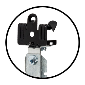 J Hook with Hammer on Beam Clamp for 9/16”-3/4” Flange, 360˚ Rotation