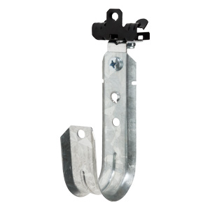 J Hook with Hammer on Beam Clamp, 1/8″-1/4” Flange, 360˚ Rotation