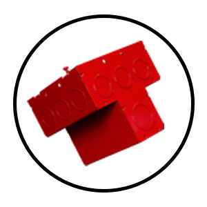 T Box™ 4-11/16″ Square Electrical Junction Box Red