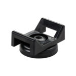 26lb Magnetic Cable Tie Manager for 0.50" Tie, All Black,100 Pack