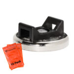 100 lb Magnetic Cable Tie Manager, 0.378, UV, Black, 10 Pack