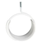 4″ Saddled Bridle Ring with 1/4-20 Thread, 1.5″ Stem, All White