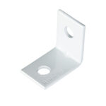 90° Angle Bracket, 1/4" Hole, White