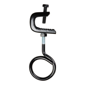 1-1/4" Bridle Ring with Pressed Beam Clamp, Bottom Mount, All Black