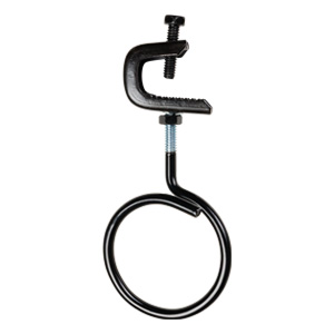 2" Bridle Ring with Pressed Beam Clamp, Bottom Mount, All Black