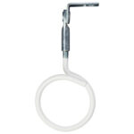 2" Bridle Ring, White with 90° Angle Clip