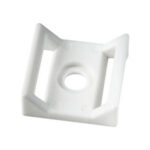 Hook & Loop Cable Tie Mount, White