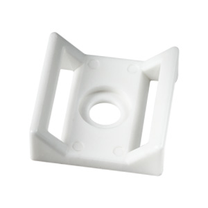 Hook & Loop Cable Tie Mount, White
