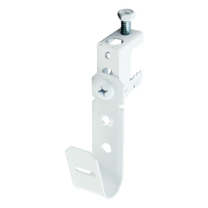 3/4" J Hook with Spring Steel Beam Clamp, All White