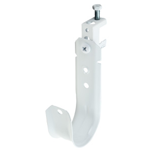 2″ J Hook with Spring Steel Beam Clamp, All White