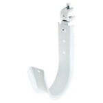 4″ J Hook with Pressed Beam Clamp, 360° Rotation, All White