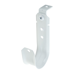 White J Hook with 90° Angle Clip