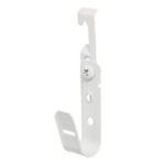 3/4" J Hook with Multi-Functional Clip for 12awg Wire, 3/8" Rod, All White