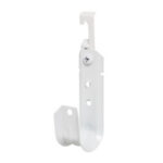 1-5/16" J Hook with Multi-Functional Clip for 12awg Wire, 3/8" Rod, All White