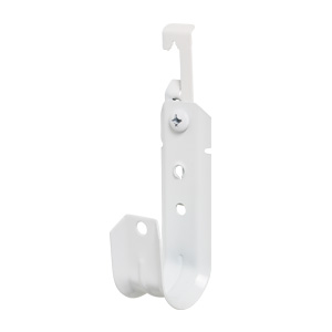1-5/16" J Hook with Multi-Functional Clip for 12awg Wire, 3/8" Rod, All White