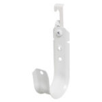 2" J Hook with Multi-Functional Clip for 12awg Wire, 3/8" Rod, All White