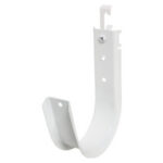 4" J Hook with Multi-Functional Clip for 12awg Wire, 3/8" Rod, All White