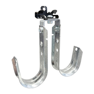 WJH32ACM242 2″ Double J Hook with Hammer On Beam Clamp, 360° Rotation